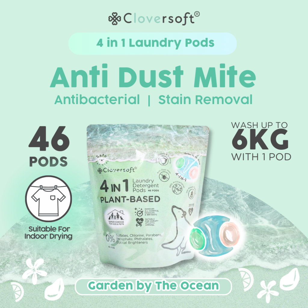 [1 Pack] Cloversoft Plant-Based 4 in 1 Anti Dust Mite Premium Laundry ...